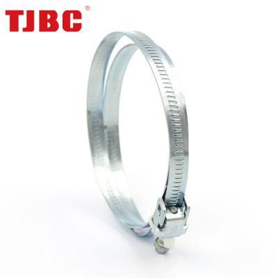 Zinc Plated Steel Quick Release and Lock Hose Clamp with French Design for Exhaust Pipe, Ventilation Pipe Fastener Hardware, 25--175mm