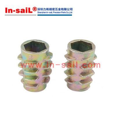 Threaded Insert for Soft Wood - Flush - 8-32 X 10mm