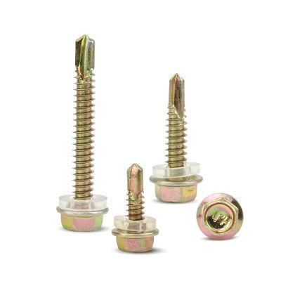 Zinc Hex Flange Self Drilling Screws Black Phosphate Drywall Screws