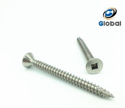304/316/305 Stainless Flat Head Square Drive Timber Wood Decking Screw Type 17