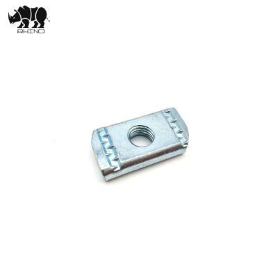 Zinc Galvanized Carbon Steel Building Materials Channel Nuts, with or Without Spring Nut