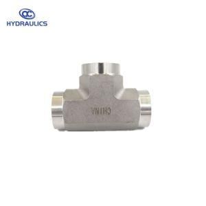 Stainless Steel Female NPT Tee Pipe Fittings 3 Way Tee Adapters