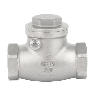 Hot Selling Standard Industry Stainless Steel Thread Check Valve