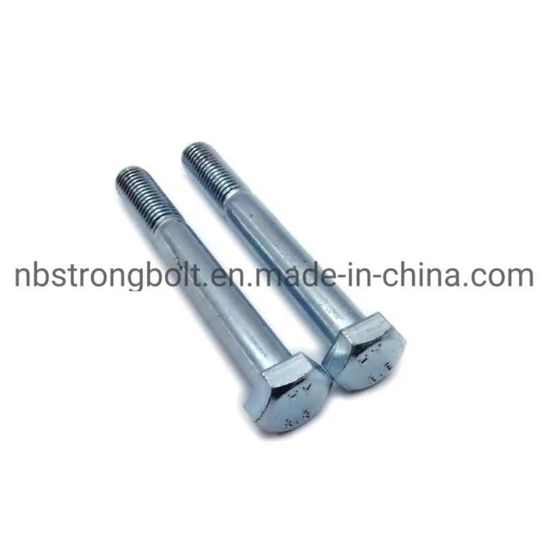 DIN931-8.8 Screw Hex Bolt with Zinc Plated