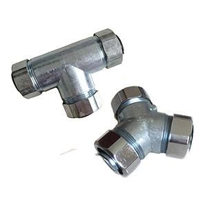Stainless Steel Tee Flexible Conduit Pipe Tee Connector Liquid Tight Conduit Pipe Fitting Tee