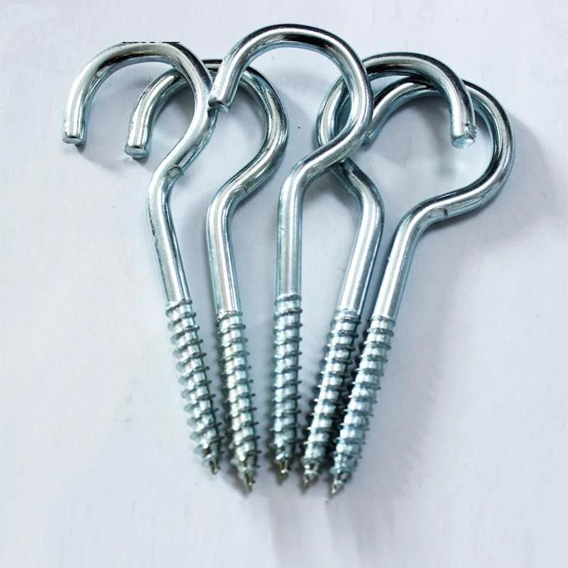 Zinc Plated Metal C Type Self Tapping Screw Hook Screw for String Lights Hooks Ceiling Hooks L Type Screw