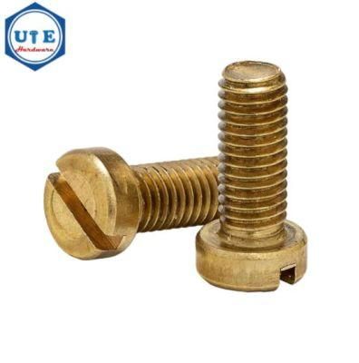 China Factory One Word DIN84 Brass H62 Slotted Cylindrical Head Machine Screw