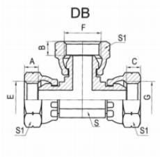 Chinese Manufacturer Bsp Female Swivel 60° Cone Tee Hose Adaptors Hose Fittings