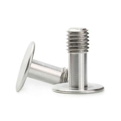 Customized Fastener Large Flat Head Non Slotted Mechanical Thread Aluminum Screws