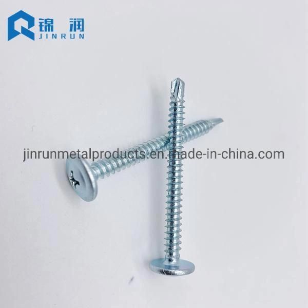Manufacturer Wholesales Wafer Head Self Drilling Screws Zinc Plated Truss Screw