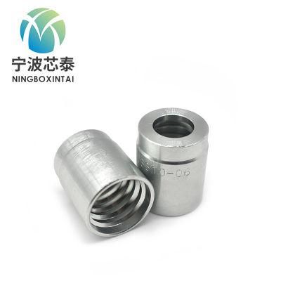Carbon Steel Hydraulic Ferrule 03310 for SAE 100 R2at/En 853 2sn Hose Jb O-Ring Metric Male Flat Seat for Spiral Hose