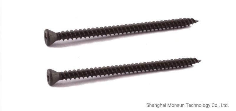 Black Phosphate Coated Phillips/Square Drive Trim Small Countersunk Head Sharp Point Drywall Screws/Wood Screw