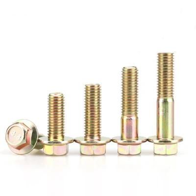 Wholesale DIN6921 Grade4.8/8.8/10.9 Yellow Zinc Coarse / Fine Thread Hex Flange Head Bolt