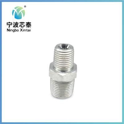 Brass BSPT Hydraulic Male Thread Fitting Hexagon Pipe Nipple