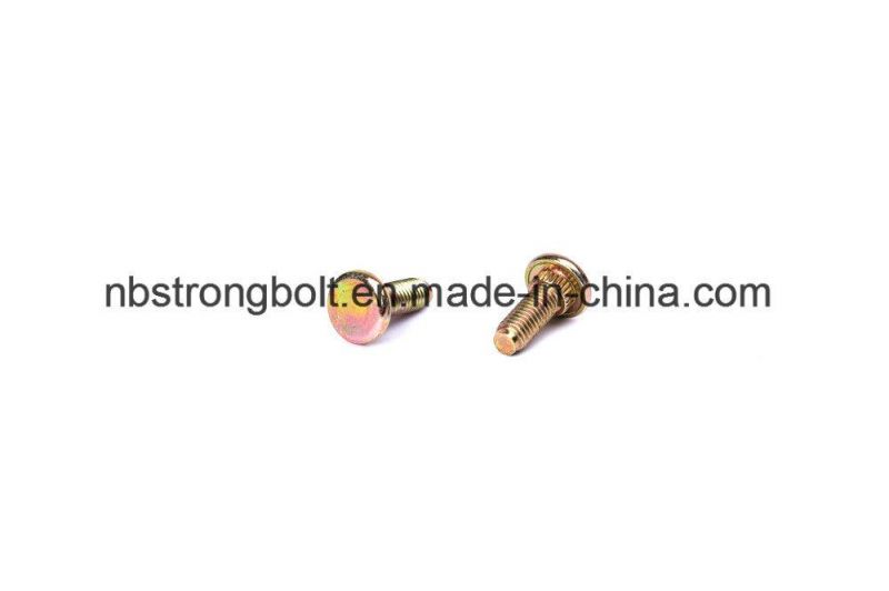 Non-Standard Custom Knurling Screw, Durable High Strength Galvanized Flat Head Tire Screw Tail Reduction