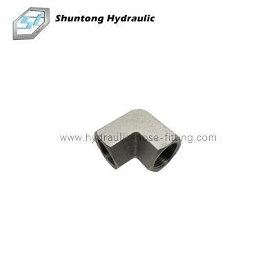 Carbon Steel Hydraulic Adaptors 90&deg; NPT Female Elbow Female Straight Thread Adapter