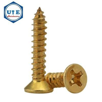Brass Phillips Drives Csk Head Screw Self Tapping Screw DIN7982 for M3.5 to M6.3