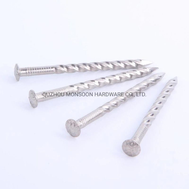 Stainless Steel Flat Head Barbed Shank Clout Nails