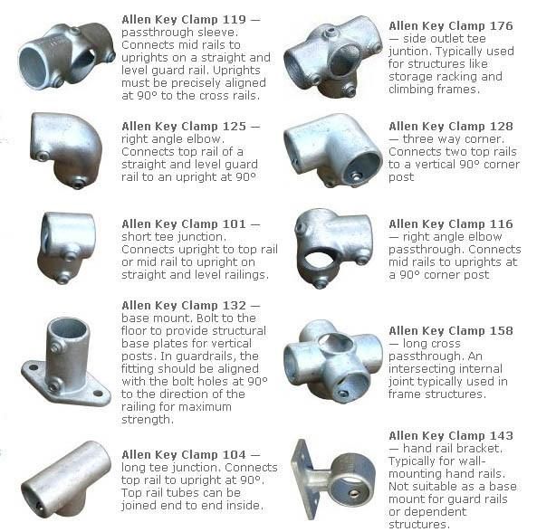 Allen Key Clamp Fittings, Fence Pipe Accessories