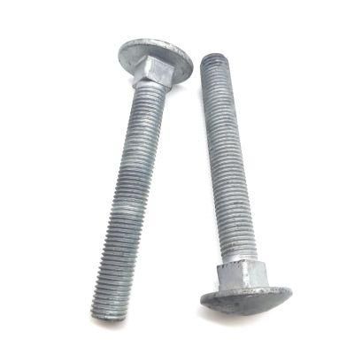 Carbon Steel Grade 5.8 8.8 M14 M24 HDG Electric Power Fitting Round Head Square Neck Carriage Bolt