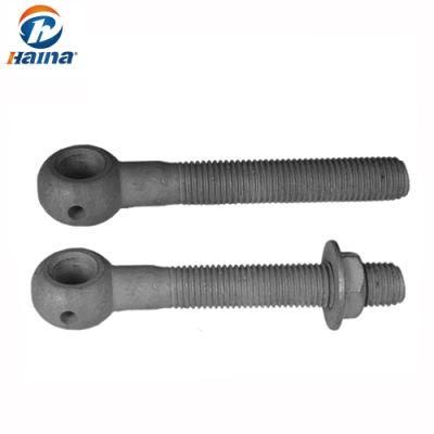 Us Type Drop Forged High Strength Carbon Steel Eye Bolt, Hot DIP Galvanized 8.8 Grade HDG Eye Bolt