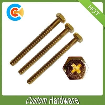 Phillips Hex Head Wood Screw with Gold Plated