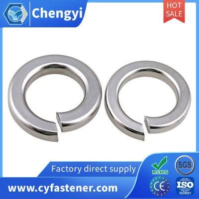 SS304 Stainless Steel Carbon Steel Black Galvanized Yellow Zinc DIN127 DIN128A Spring Washer