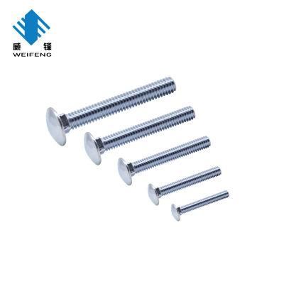 Zinc Plated with Mushroom Head and Square Neck Carriage Bolt
