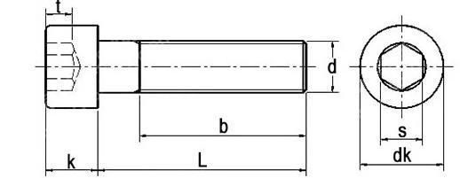 Hex Socket Bolt with Stainless Steel DIN912