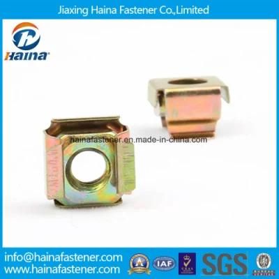 Yellow Zinc Plated Spring Steel Square Cage Nuts U Clip Nuts Spring Nut