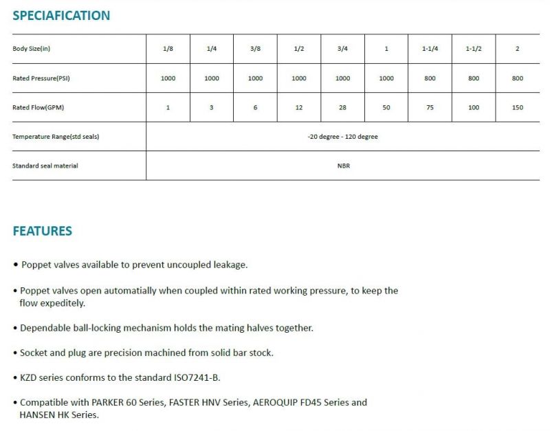 Hydraulic Quick Coupling Professional Manufacturer