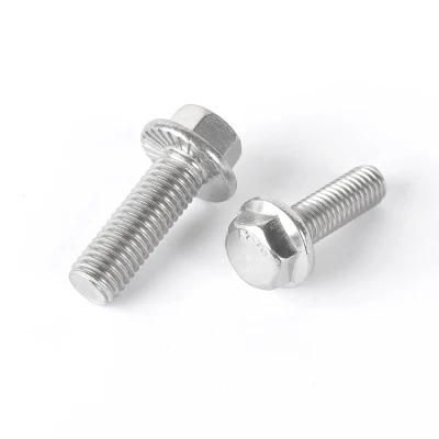 Factory Wholesale 304 A2-70 316 A4-80 DIN6921 Flange Bolts Carbon Steel 4.8/8.8/10.9 Zinc Plated Black Hardware Bolts Flange Bolt Flange Screw