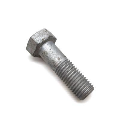 Carbon Steel DIN931 Grade 5.8 6.8 M16 M20 Hot DIP Galvanized Hex Bolt for Power