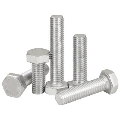 316L Stainless Steel DIN933 Hex Screws Hexagon Head Bolts with Full Thread