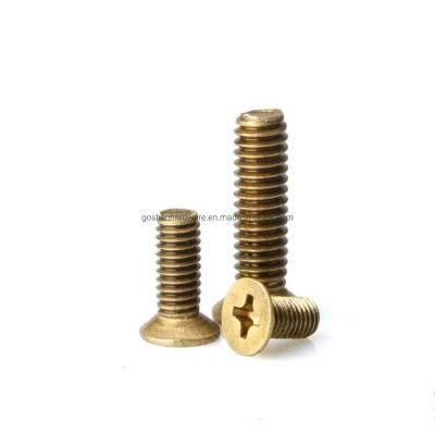 Brass Cross Recessed Countersunk Head Screws, Machine Screw