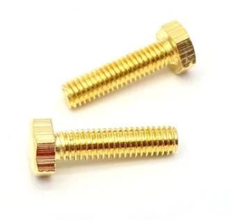Custom Brass 16mm Hexagon Head Machine Screw M4 Hex Allen Bolt