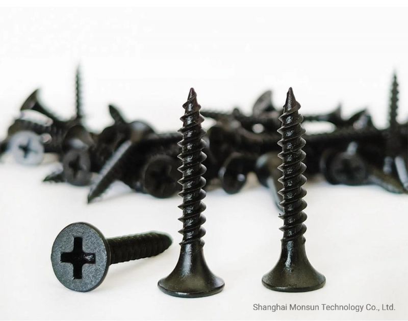 M3.5X35 Zinc/Phosphated Double Lead Fine Thread Phillips Bugle Head Black ceiling Drywall Screws