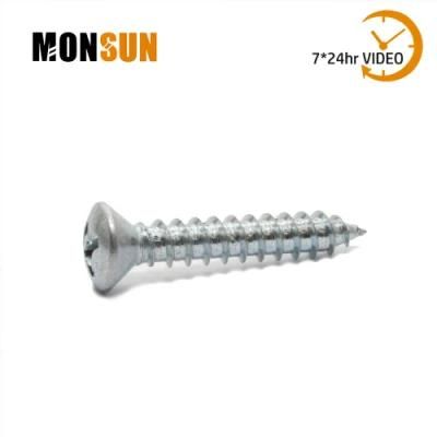Zinc Plated Phillips Raised Flat/Oval Head Self-Tapping Sheet Metal Screw