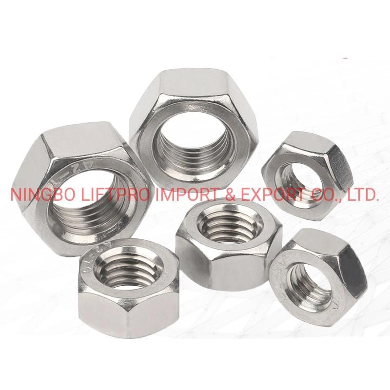 China Manufacture Heavy Hex Head Coupling Nuts DIN 934 M3 M6 M10 M12 M25 M32 M60 M64 Hot DIP Galvanized Stainless Steel Hex Nut