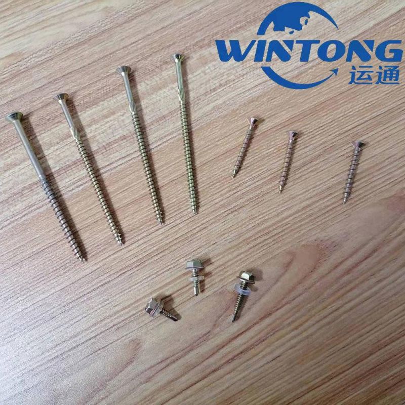 Color Galvanized Self Tapping Screw, Hardened Countersunk Head Self Tapping Screw