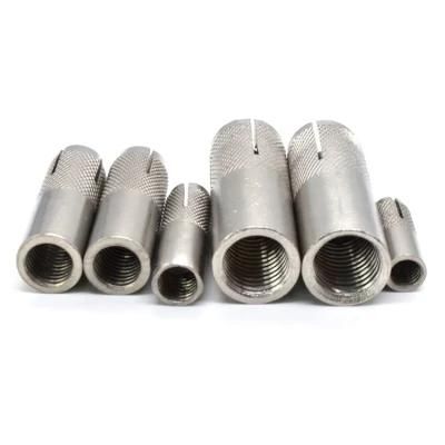 M6 M8 M12 M14 M16 M24 Yellow Zinc Plated Drop in Anchor Bolt, Drop in Anchor Fixing, Knurled Anchor