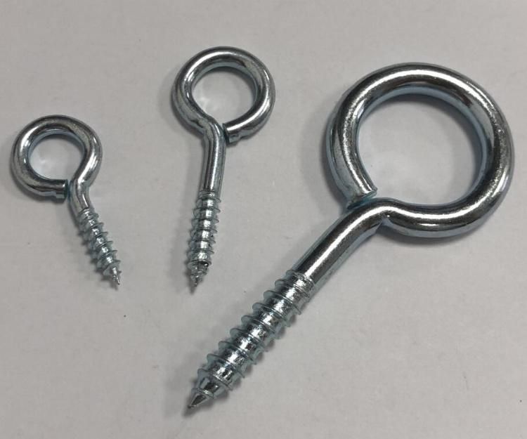 Carbon Steel Screw Eye Wood Thread Zinc Plated