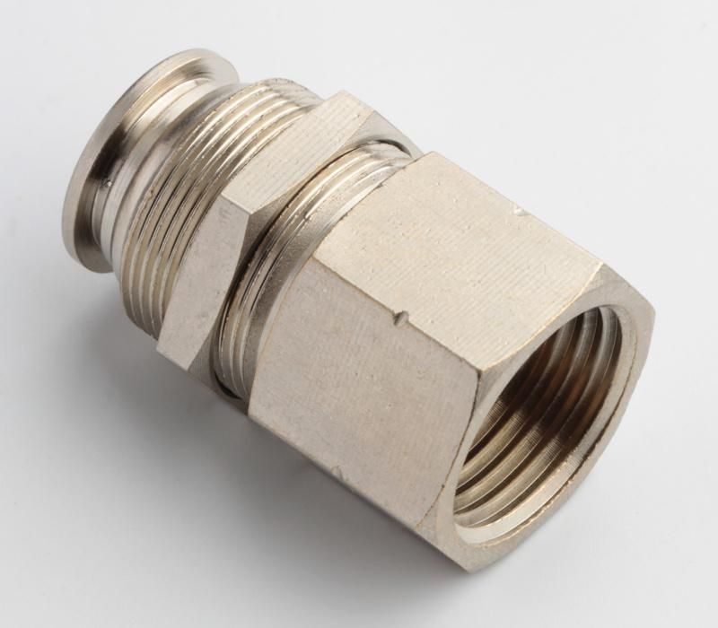 Xhnotion Pneumatic Truck Trailer Laton Spare Parts One Touch Push in Pipe Fitting Bulkhead Female Push to Connector