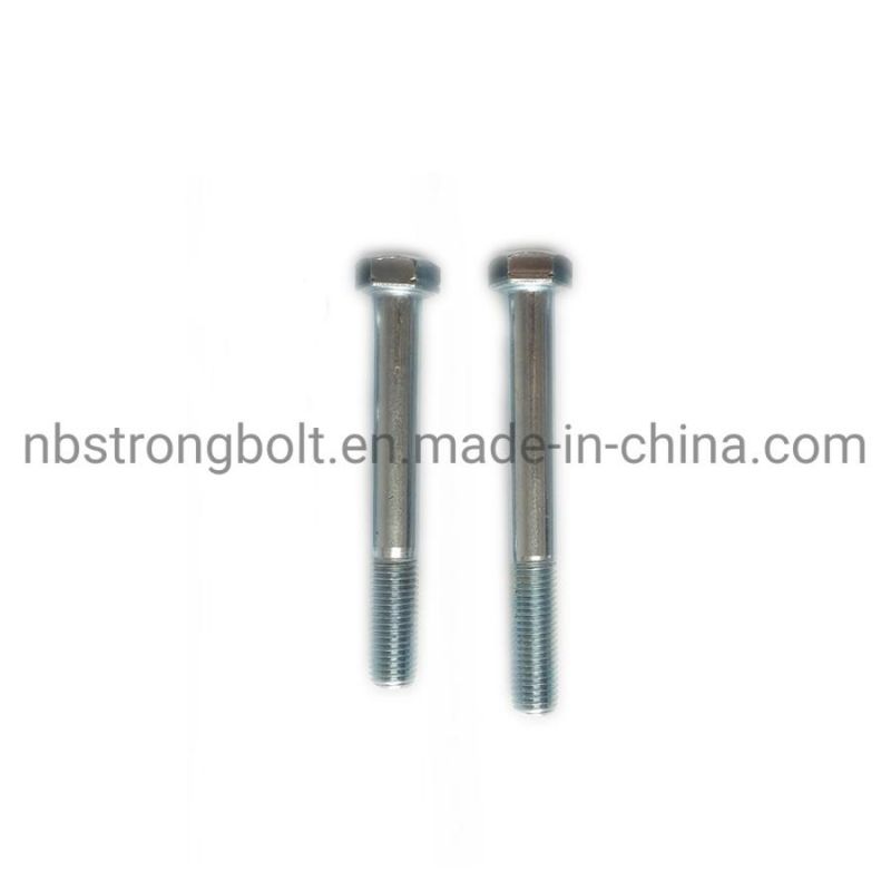 DIN931 Hex Bolt, Hex Cap Screw Gr. 10.9 with Withe Zinc Plated