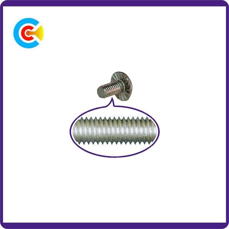 DIN/ANSI/BS/JIS Carbon-Steel/Stainless-Steel Cross Pan Sun Flower with Anti-Sliding Screws