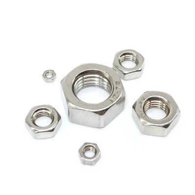 Good Price A2-70 A4-80 Hex Nut Stainless Steel with Plain Hex Nut Thickened Hex Nut
