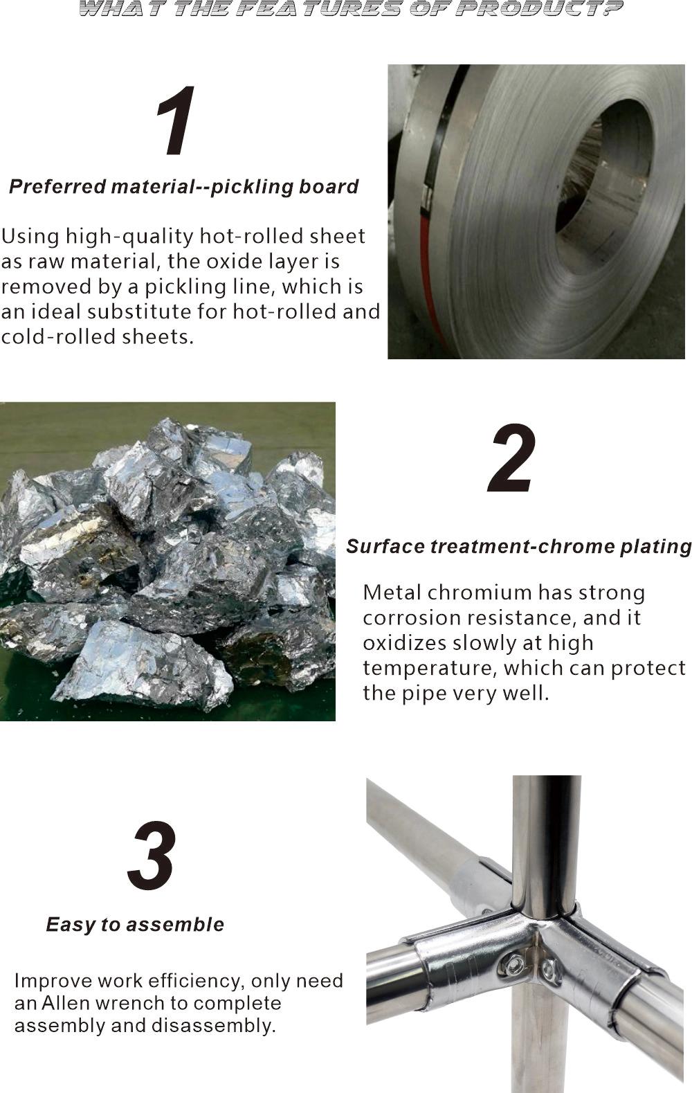 Ysc-3 Cost-Effective 4 Way Cross Metal Joint Set for Lean Pipe Packing Sation