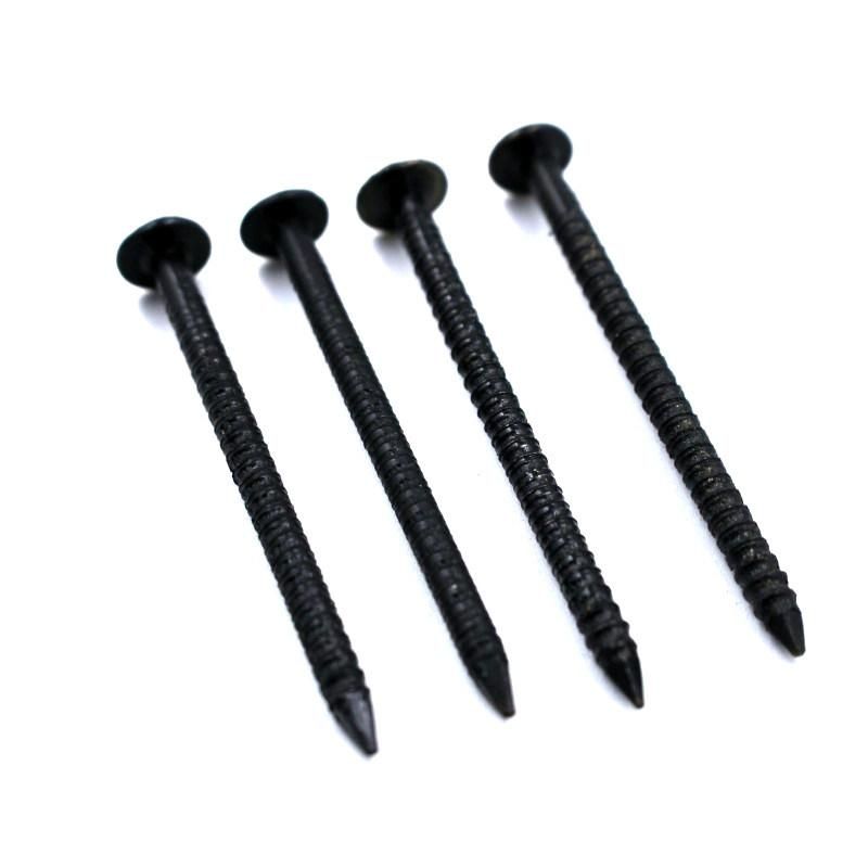 Black Ring Shank Nails with Sharp Point Manufacturer Price