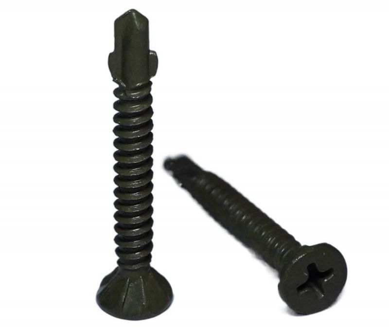 Flat Undercut Head Black Drilling Point Cement Board Screws
