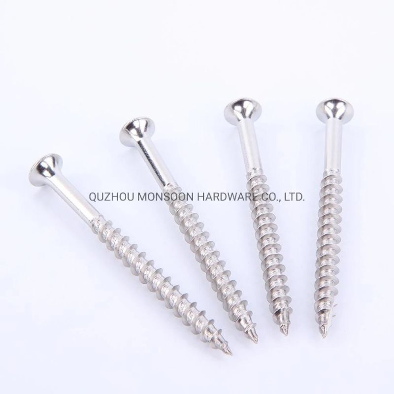 Stainless Steel Countersunk Square Head Chipboard Screws with Ribs